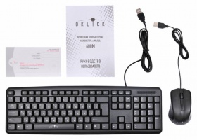 Клавиатура + мышь Оклик 600M клав:черный мышь:черный USB (337142)