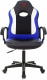 Кресло игровое Zombie 11LT черный/синий эко.кожа/ткань крестов. пластик черный