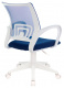 Кресло Бюрократ CH-W695NLT темно-синий TW-05N TW-10N сетка/ткань крестов. пластик пластик белый