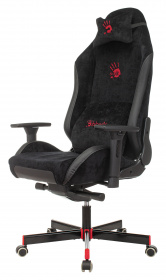 Кресло игровое A4Tech Bloody GC-450 черный текстиль/эко.кожа с подголов. крестов. металл черный