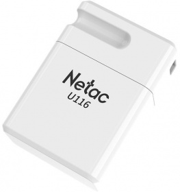 Флеш Диск Netac 64Gb U116 NT03U116N-064G-20WH USB2.0 белый