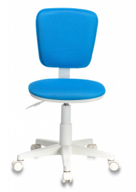 Кресло детское Бюрократ CH-W204NX голубой TW-55 крестов. пластик пластик белый