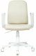 Кресло Бюрократ CH-W327 слоновая кость OR-10 эко.кожа крестов. пластик пластик белый
