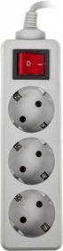 Сетевой фильтр Buro 300SL-1-G 1м (3 розетки) серый (пакет ПЭ)