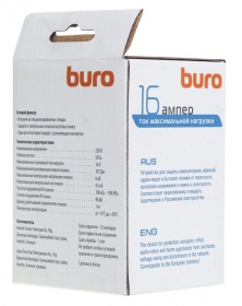 Сетевой фильтр Buro 100SH-WE (1 розетка) белый (коробка)