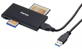Устройство чтения карт памяти USB3.0 Hama Multi черный