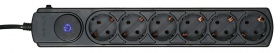 Сетевой фильтр Ippon BK232 3м (6 розеток) черный (коробка)