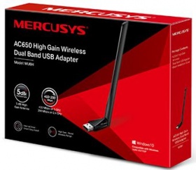 Сетевой адаптер Wi-Fi Mercusys MU6H AC650 USB 2.0 (ант.внеш.несъем.) 1ант.