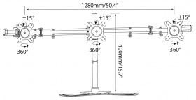 Кронштейн для мониторов Cactus CS-VM-MP330S-BK черный 15"-24" макс.8кг настольный наклон