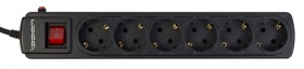 Сетевой фильтр Ippon BK112 1.8м (6 розеток) черный (коробка)