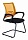 Кресло Бюрократ CH-695N-AV оранжевый TW-38-3 сиденье черный TW-11 полозья металл черный