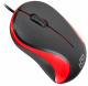 Мышь Оклик 115S черный/красный оптическая (1200dpi) USB для ноутбука (3but)