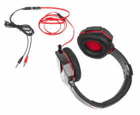 Наушники с микрофоном A4Tech Bloody G500 черный/красный 1.5м мониторные оголовье (A4TECH G500)
