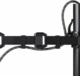 Кронштейн для мониторов ЖК Hama Fullmotion черный 10"-26" макс.4кг крепление к столешнице поворот и наклон