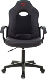 Кресло игровое Zombie 11LT черный эко.кожа/ткань крестов. пластик черный