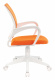 Кресло Бюрократ CH-W695NLT оранжевый TW-38-3 TW-96-1 сетка/ткань крестов. пластик пластик белый