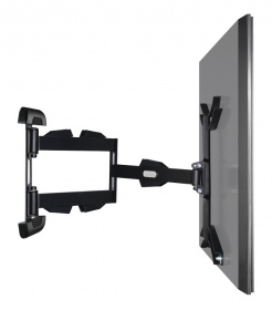 Кронштейн для телевизора Hama H-108712 черный 32"-65" макс.25кг настенный поворотно-выдвижной и наклонный