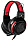Наушники с микрофоном Оклик HS-G300 ARMAGEDDON черный/красный 2.2м мониторные оголовье (337457)