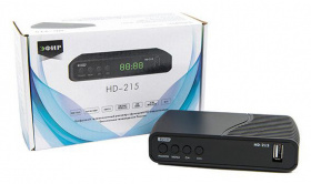 Ресивер DVB-T2 Сигнал Эфир HD-215 черный