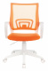 Кресло Бюрократ CH-W695NLT оранжевый TW-38-3 TW-96-1 сетка/ткань крестов. пластик пластик белый