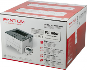 Принтер лазерный Pantum P3010DW A4 Duplex WiFi белый