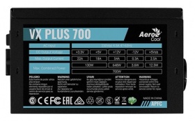 Блок питания Aerocool ATX 700W VX PLUS 700W (20+4pin) APFC 120mm fan 4xSATA RTL