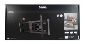 Кронштейн для телевизора Hama Fullmotion TV Premium черный 37"-90" макс.60кг настенный